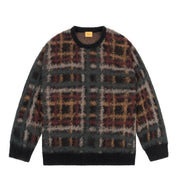 Plaid Mohair Knit - Black