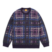 Plaid Mohair Knit - Purple