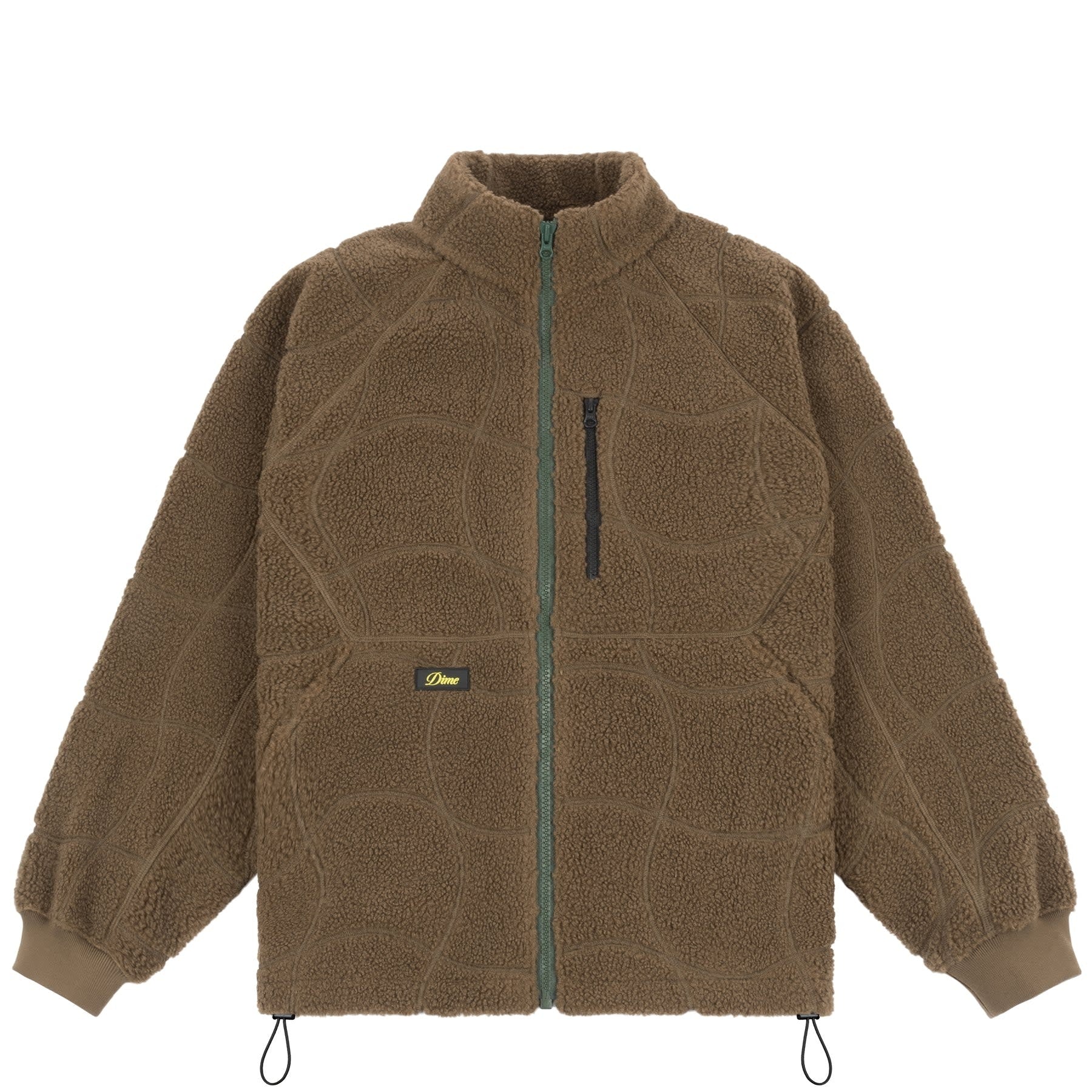 Polaire Sherpa Coverstich - Marron militaire