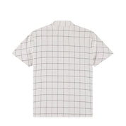 Big Checkered Linen S/S Shirt - Cream