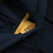 Ribbed Pannel Hoodie - Navy