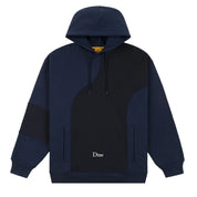 Ribbed Pannel Hoodie - Navy