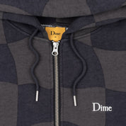 Classic Checkmate Zip Hoodie - Charcoal