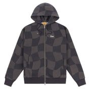 Classic Checkmate Zip Hoodie - Charcoal