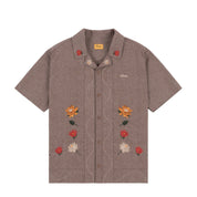 Chemise boutonnée Lotus SS - Marron chiné