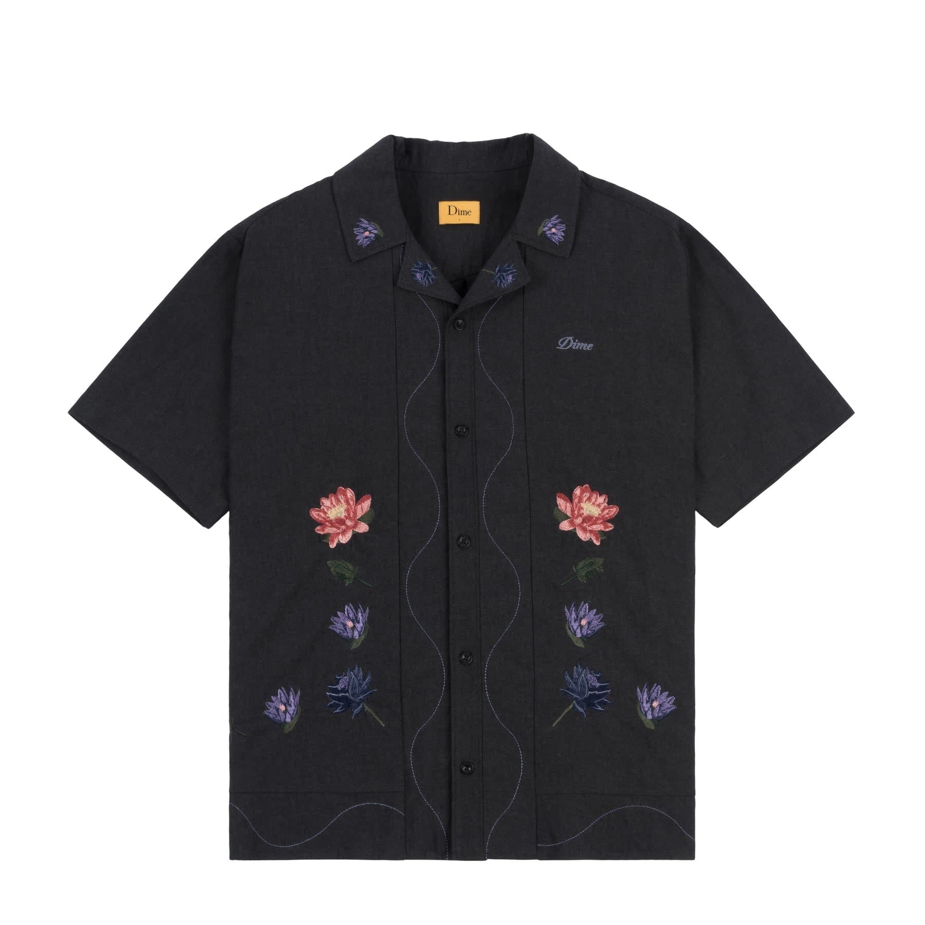 Lotus Button Up SS - Vintage Black