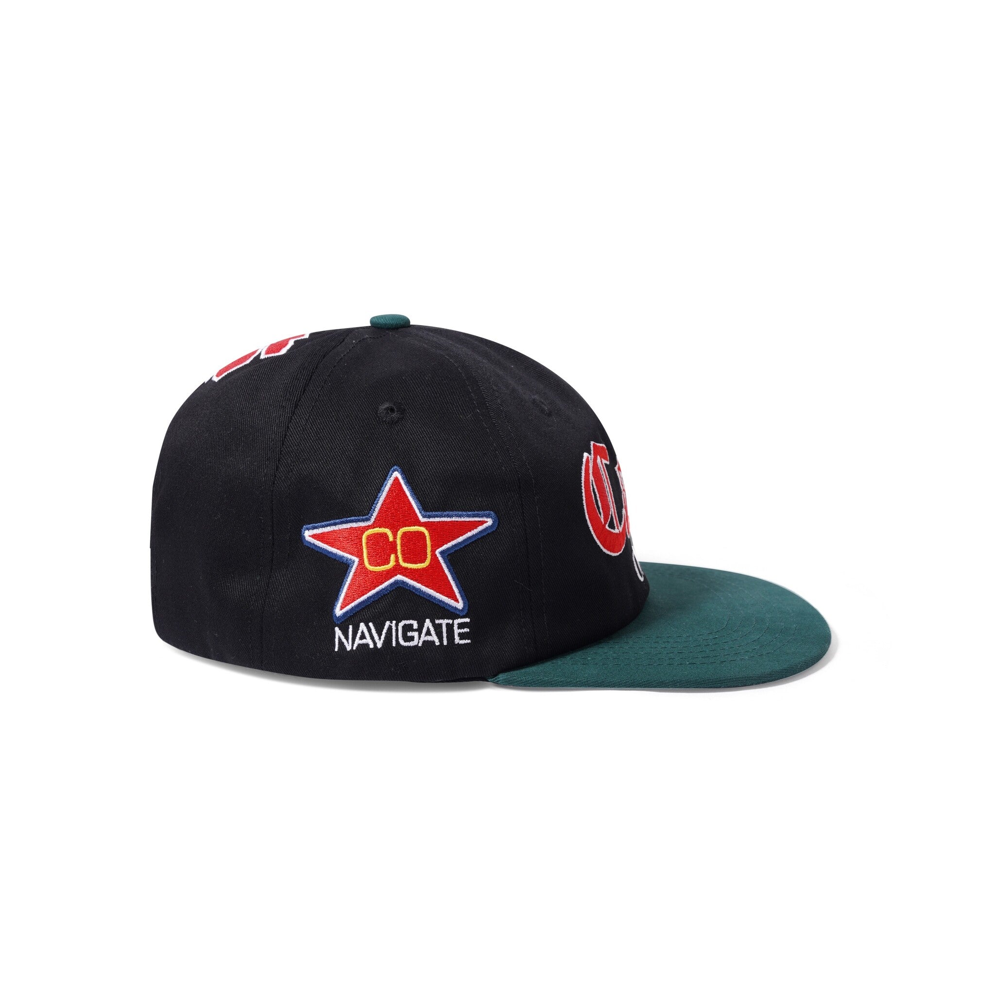 Casquette d'entraînement à 6 panneaux - Noir/Forêt