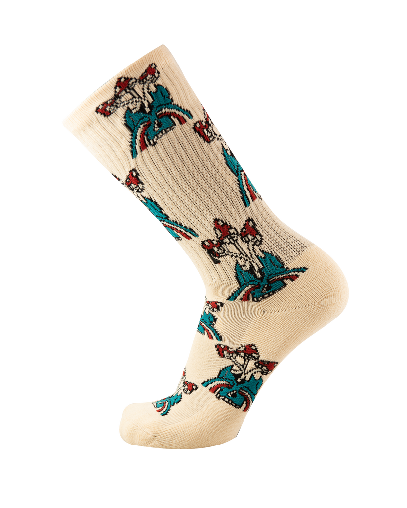 Trippin Skull Psocks - Cream