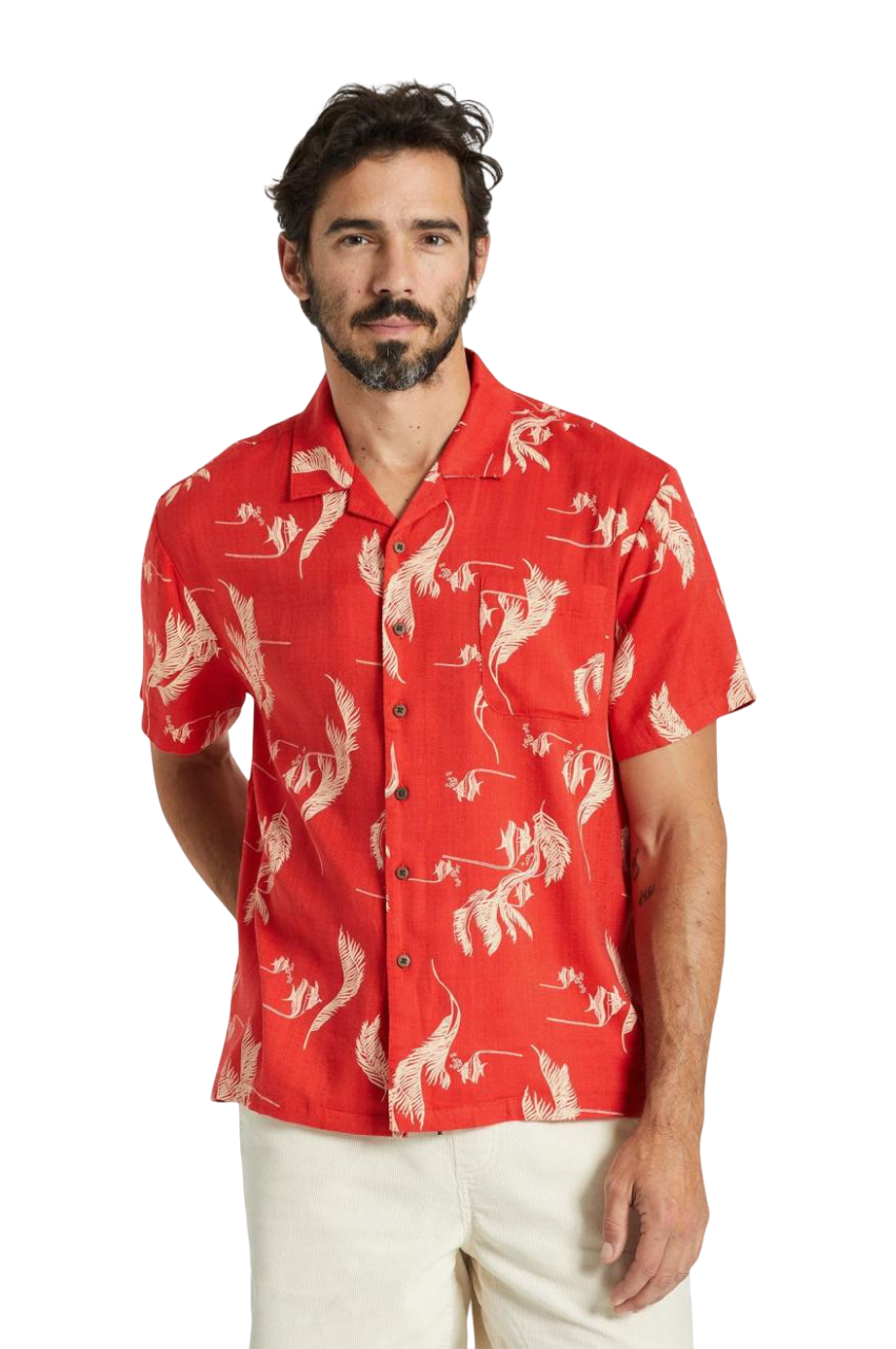 Bunker Slub S/S Woven - Aloha Red/White/Coconut