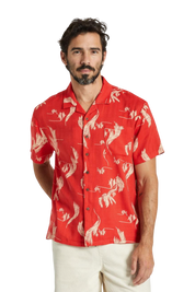 Bunker Slub S/S Woven - Aloha Red/White/Coconut