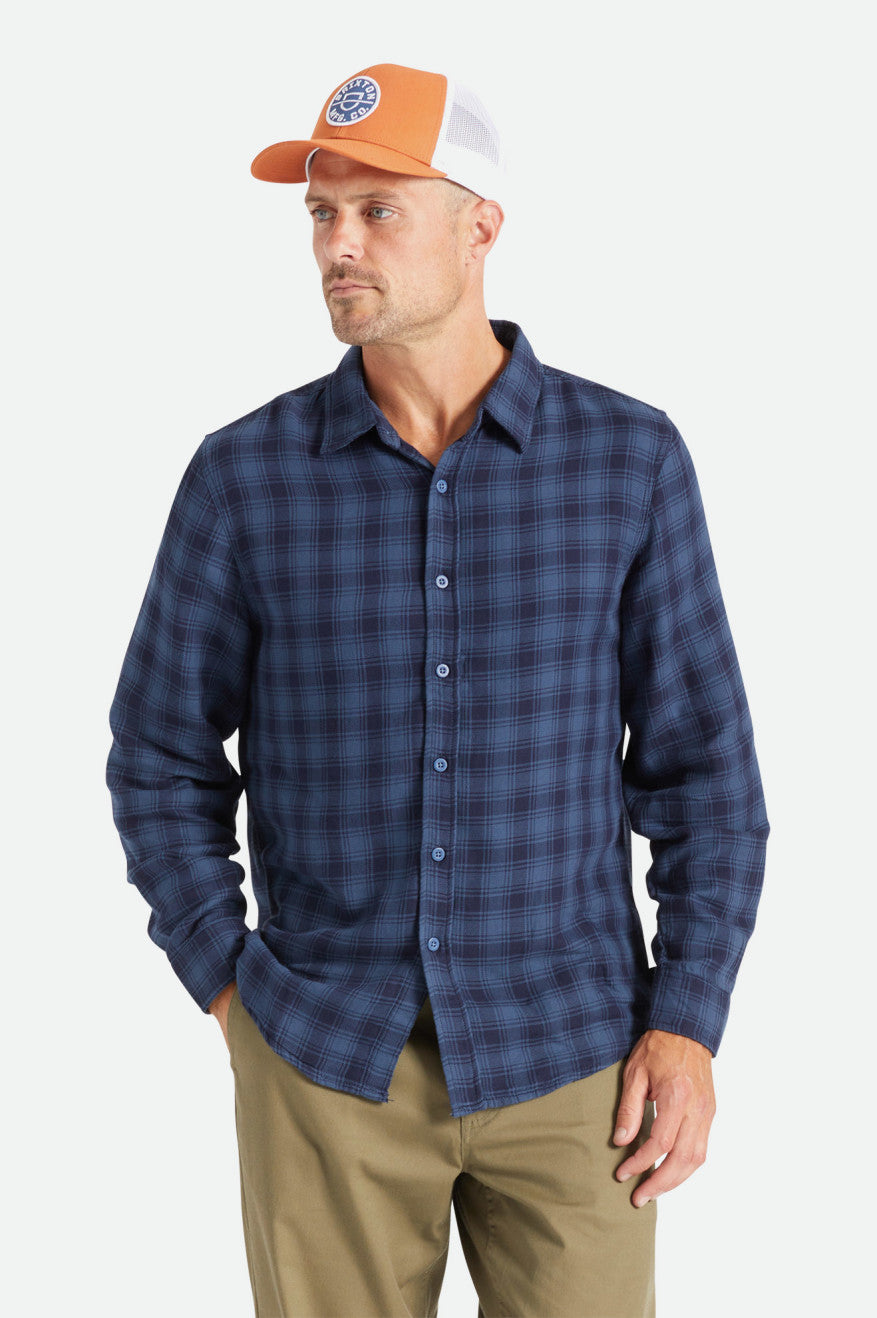 Cruz Soft Weave L/S Flannel - Moonlit Ocean/Joe Blue