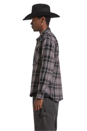 Vintage Wash L/S Flannel - Black/Charcoal Beige/Slate