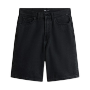 Check-5 Baggy Denim Shorts - Washed Black (Black Suede Patch)