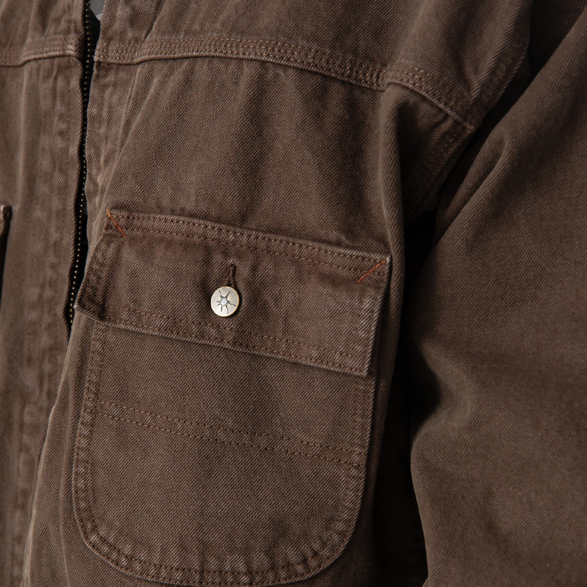 Skate Garage Denim Jacket - Coal Brown