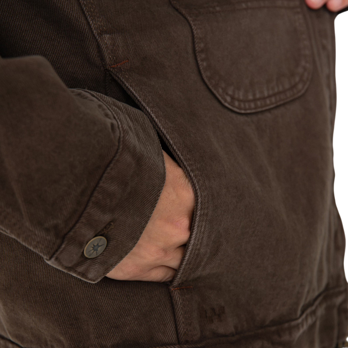 Skate Garage Denim Jacket - Coal Brown
