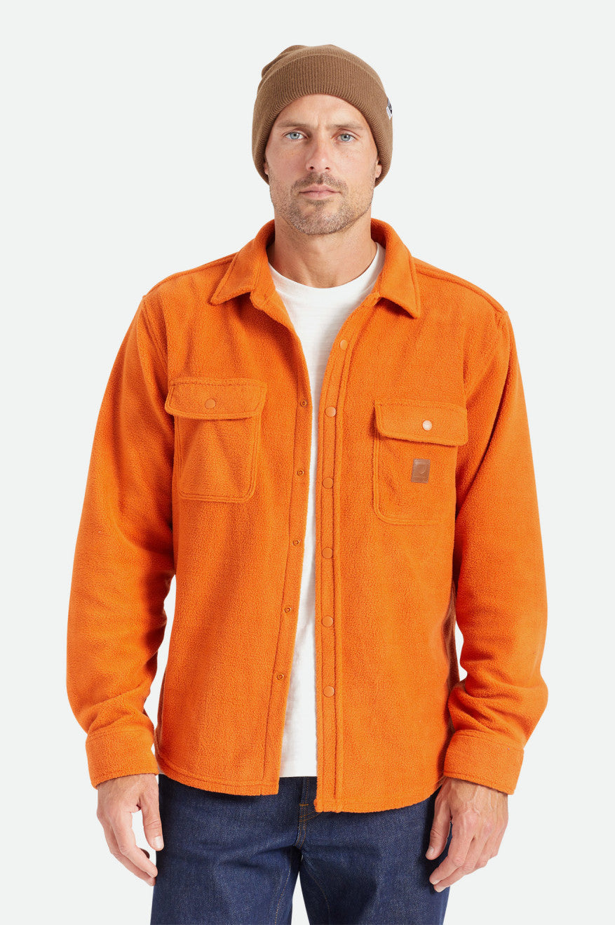 Bowery L/S Arctic Stretch Fleece - Burnt Orange