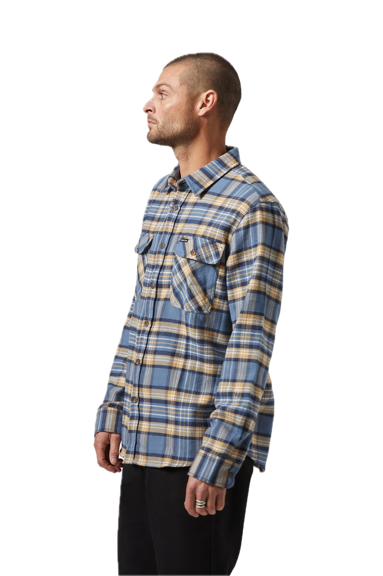 Bowery Flanelle - Bleu azur/Bleu marine délavé/Sable
