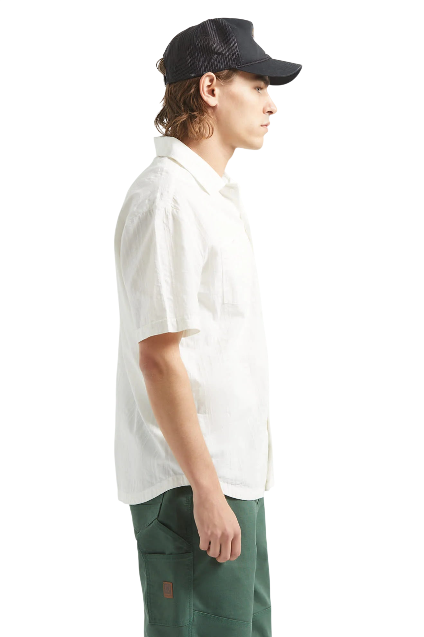 Vintage Woven Shirt - Off White Jacquard Stripe