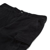 Cord Loose Tapered Cargo Pant - Black