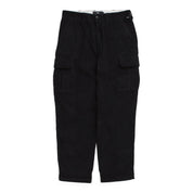 Cord Loose Tapered Cargo Pant - Black