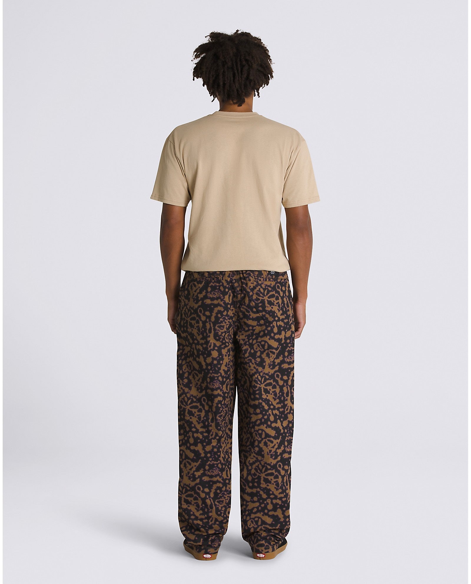 Range Baggy Tapered Elastic Waist Pants - Sepia Brown/Black