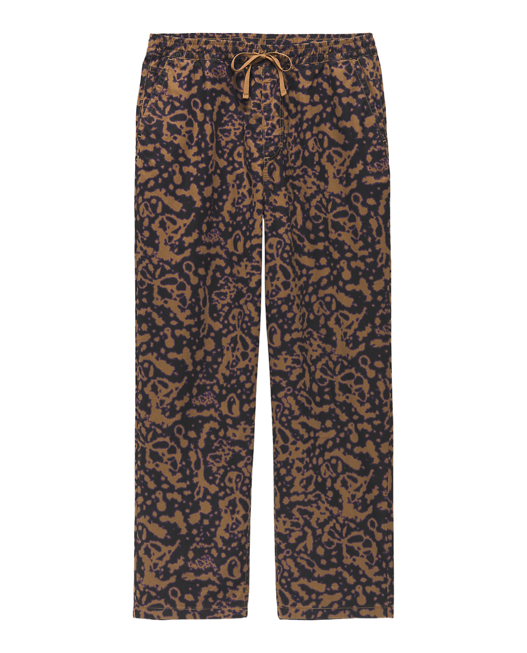 Range Baggy Tapered Elastic Waist Pants - Sepia Brown/Black