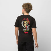 Kids Vans Pizzeria T-Shirt - Black