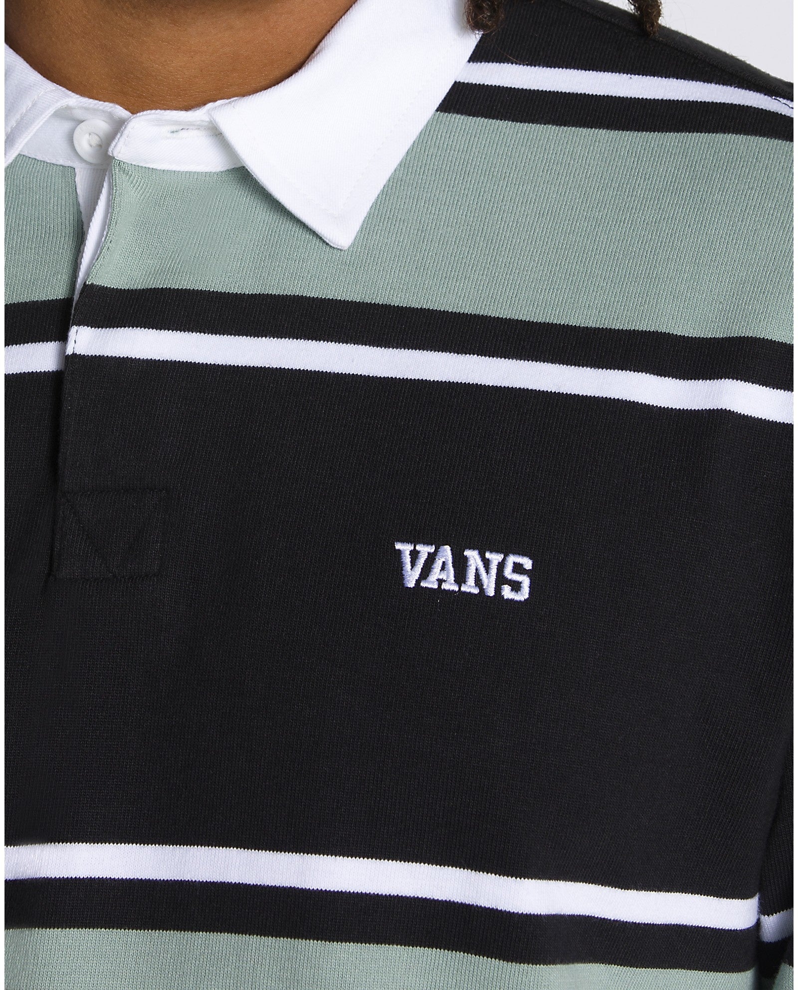 Palmer Rugby Polo Shirt - Black/Chinois Green