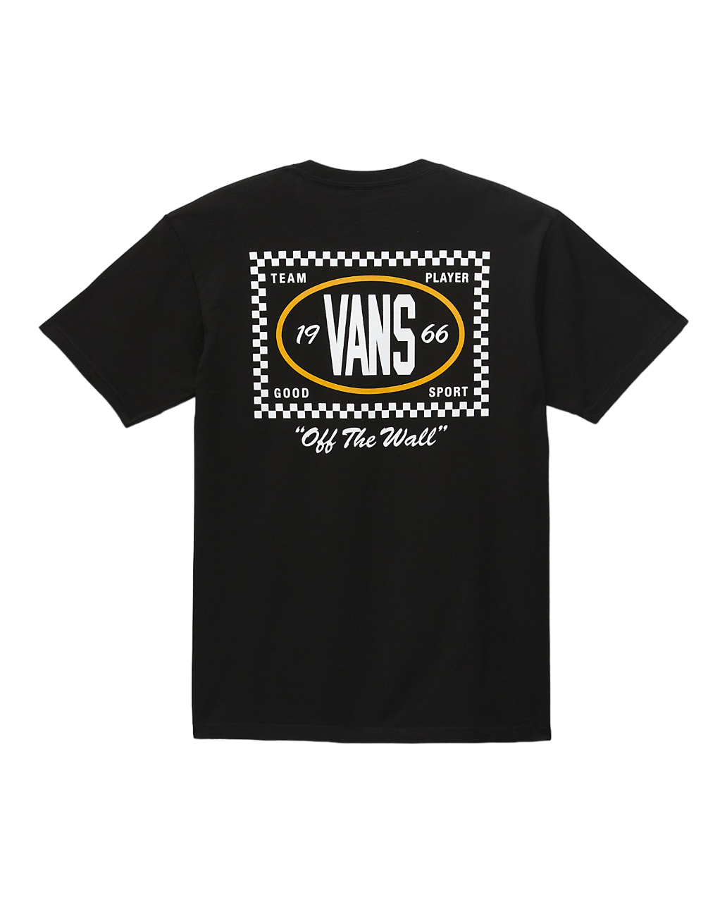 Team Player Checkerboard T-Shirt - Black/Old Gold