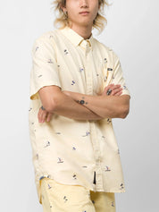 Houser Short Sleeve Buttondown Shirt - Pale Banana/Castawayditsy