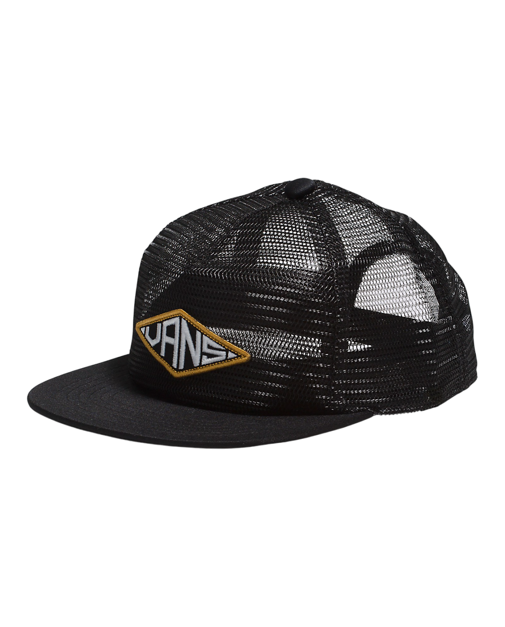 Kids Vans Diamond Mesh Snapback Hat - Black