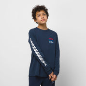 Kids Vans Worldwide Long Sleeve T-Shirt - Dress Blues