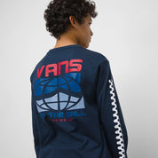 Kids Vans Worldwide Long Sleeve T-Shirt - Dress Blues