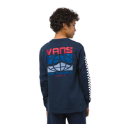 Kids Vans Worldwide Long Sleeve T-Shirt - Dress Blues