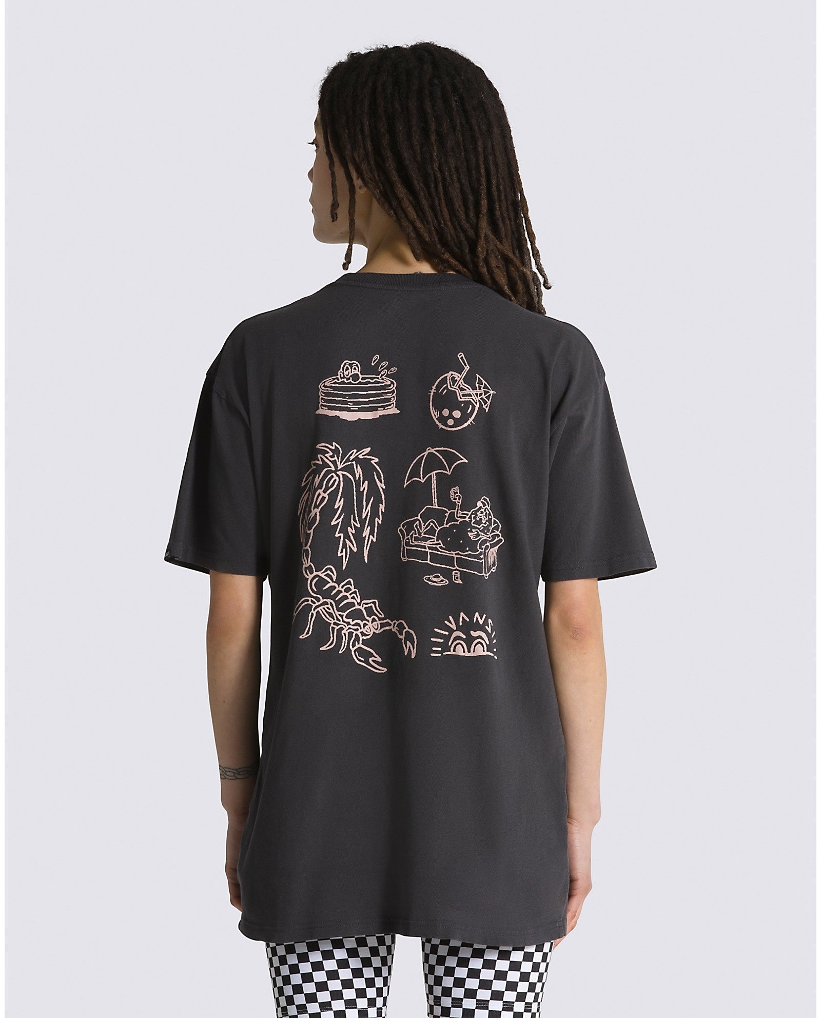 Hand Drawn Vans Paradise Tee - Black