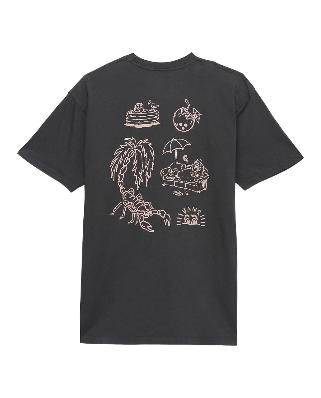 Hand Drawn Vans Paradise Tee - Black