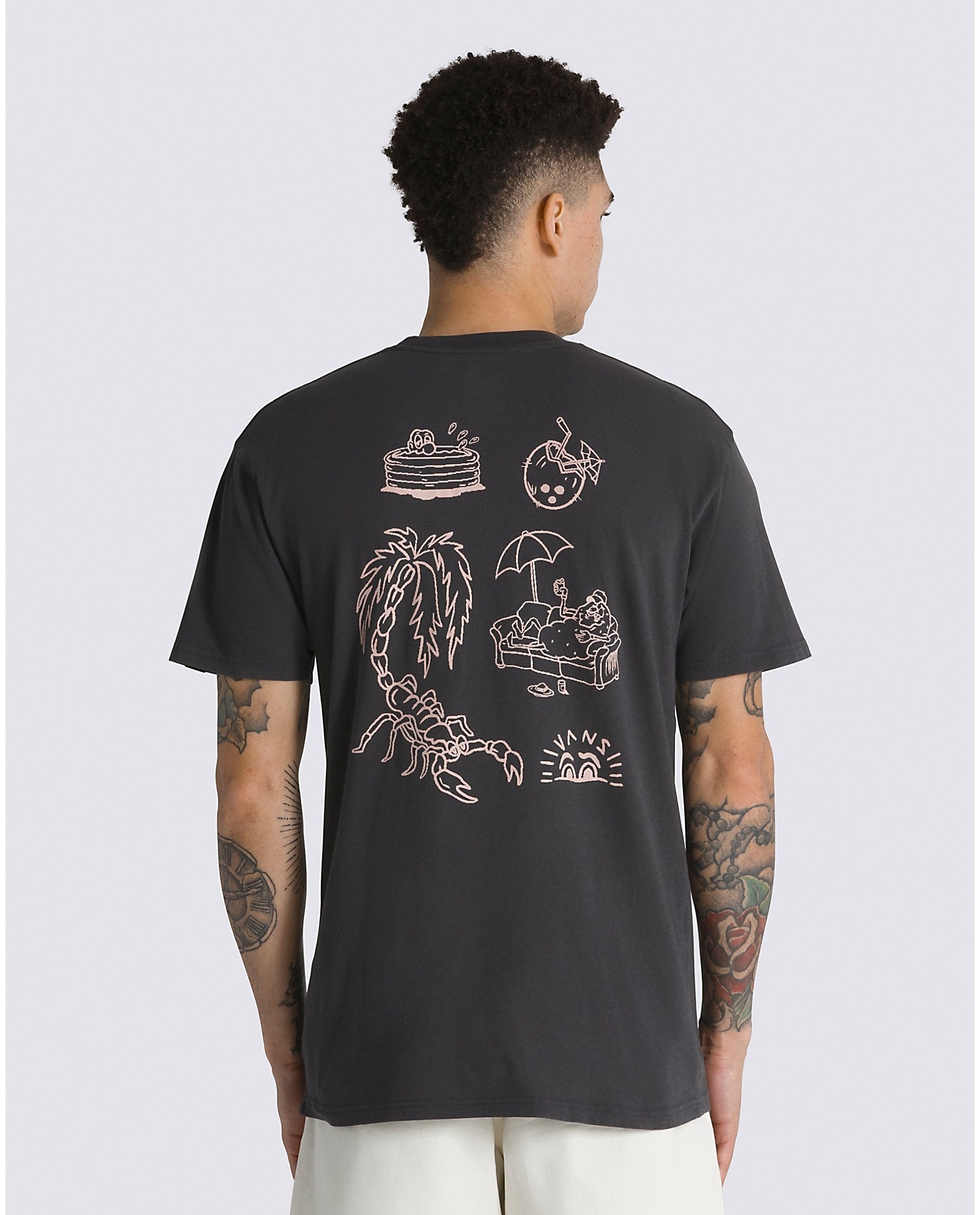 Hand Drawn Vans Paradise Tee - Black