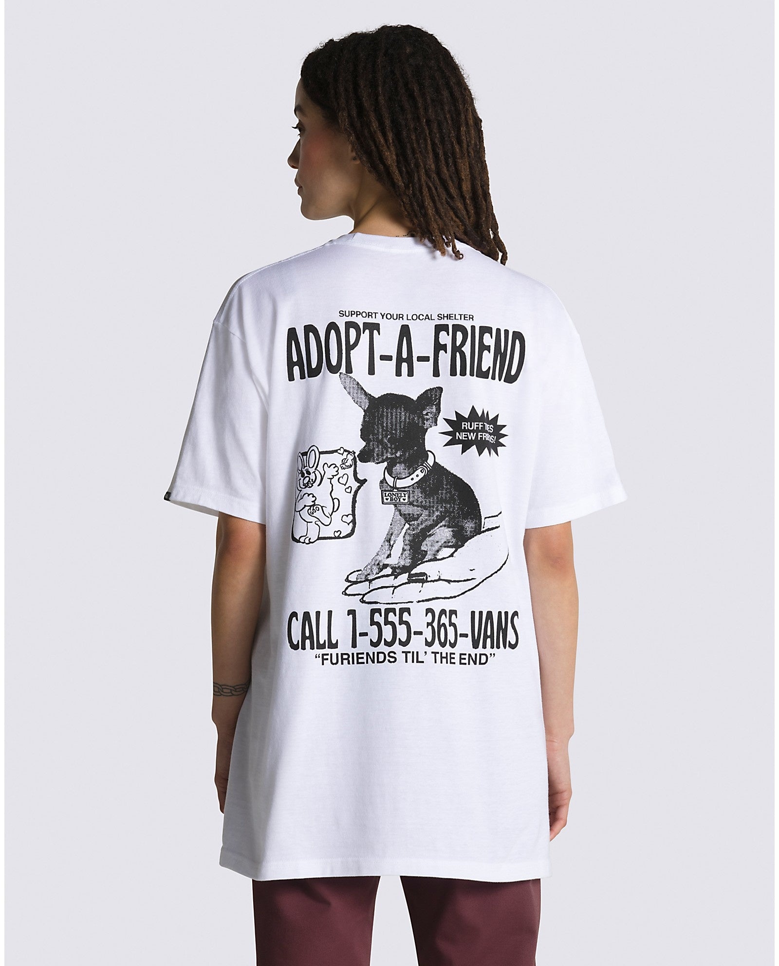 Adopted A Friend T-Shirt - White