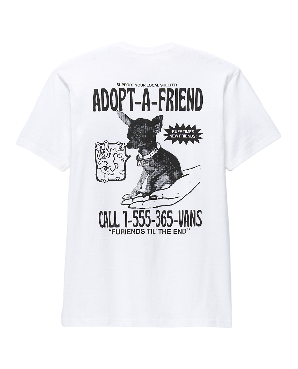 Adopted A Friend T-Shirt - White