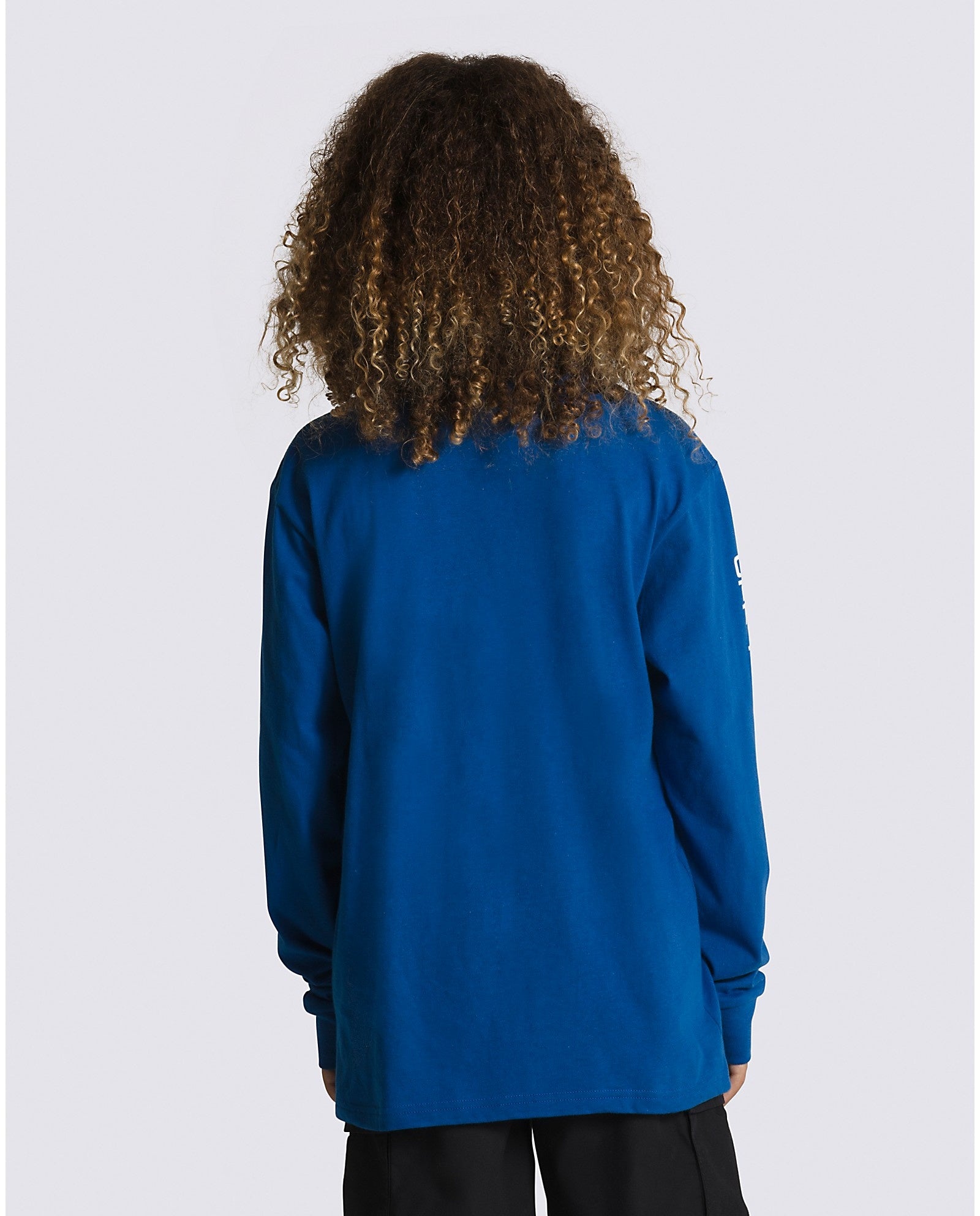 Kids Reflective Checkerboard Flame Long Sleeve T-Shirt - True Blue