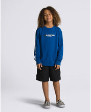 Kids Reflective Checkerboard Flame Long Sleeve T-Shirt - True Blue