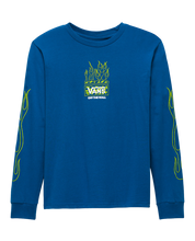 Kids Neon Flames Long Sleeve T-Shirt - True Blue