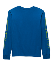 Kids Neon Flames Long Sleeve T-Shirt - True Blue