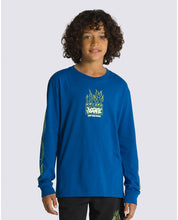 Kids Neon Flames Long Sleeve T-Shirt - True Blue