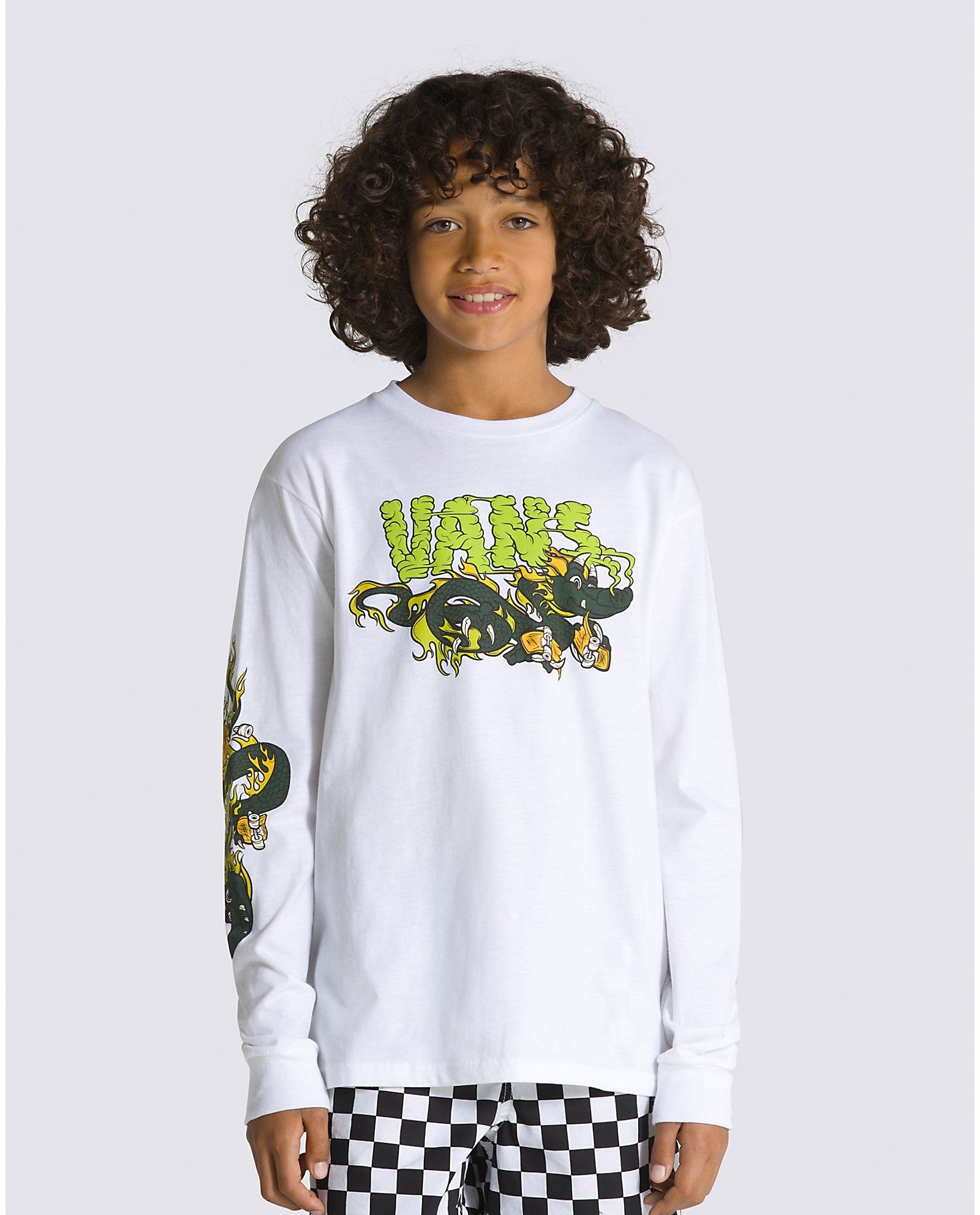 Kids Gnardragon Long Sleeve T-Shirt - White