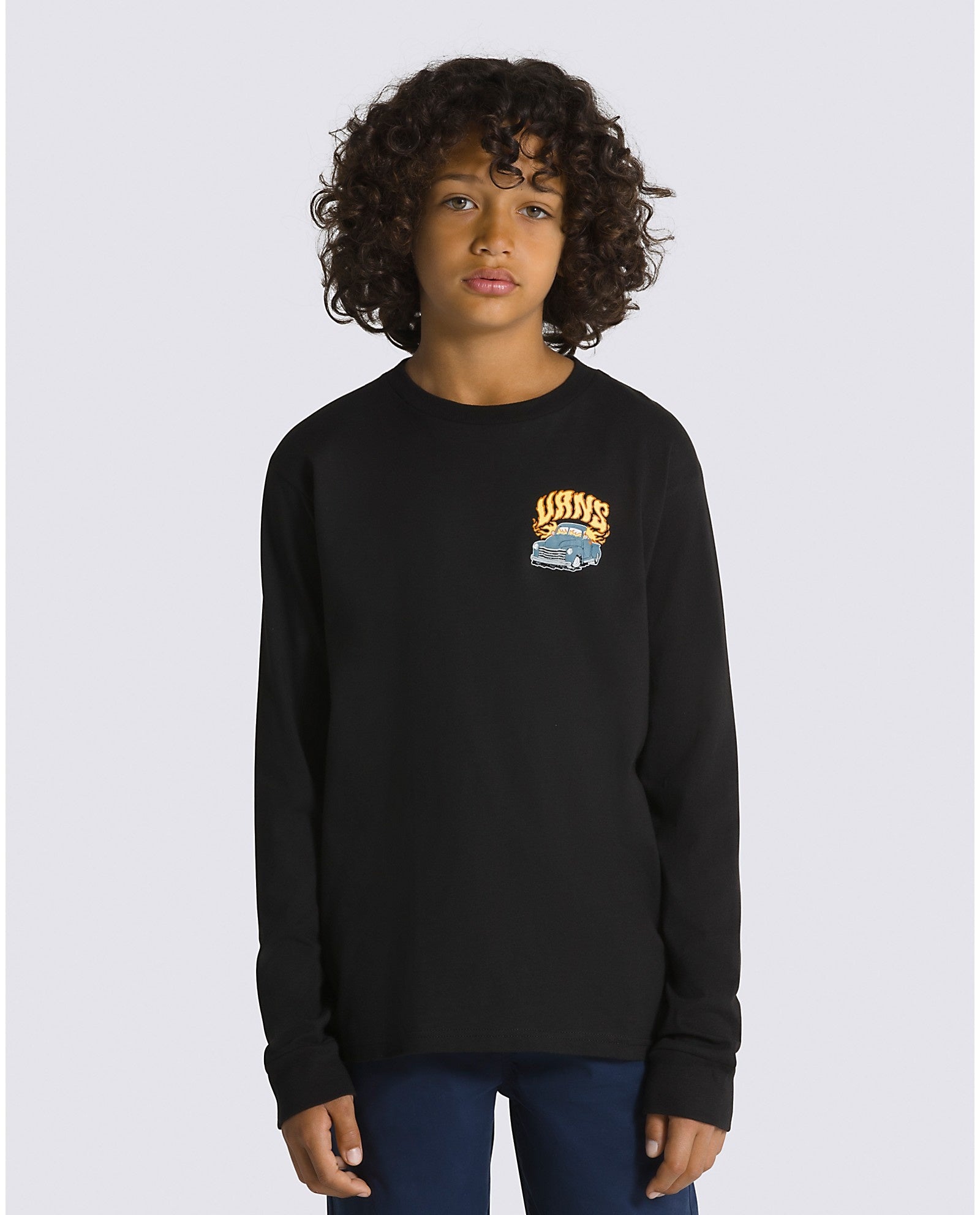 Kids Fired Up Long Sleeve T-Shirt - Black