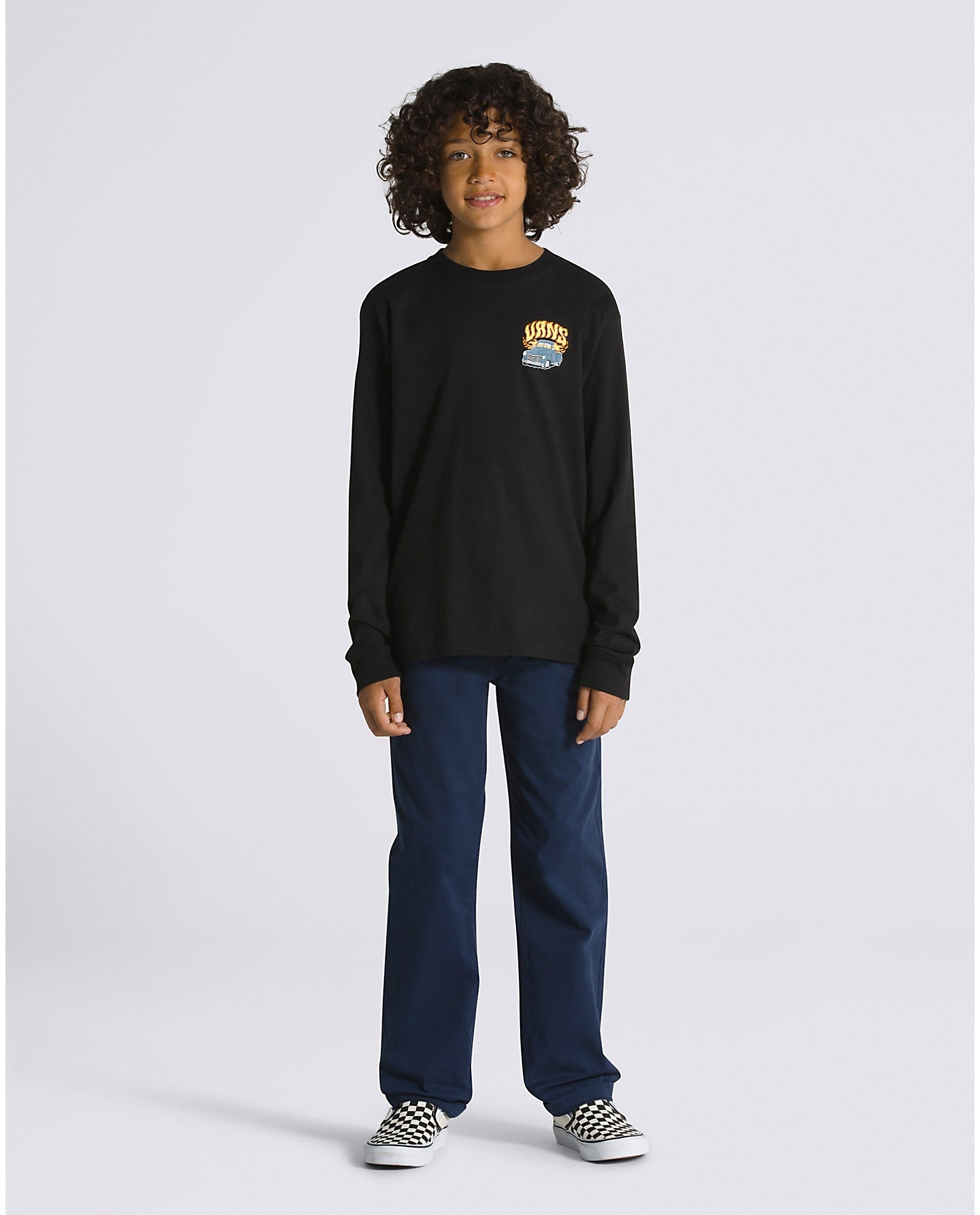 Kids Fired Up Long Sleeve T-Shirt - Black