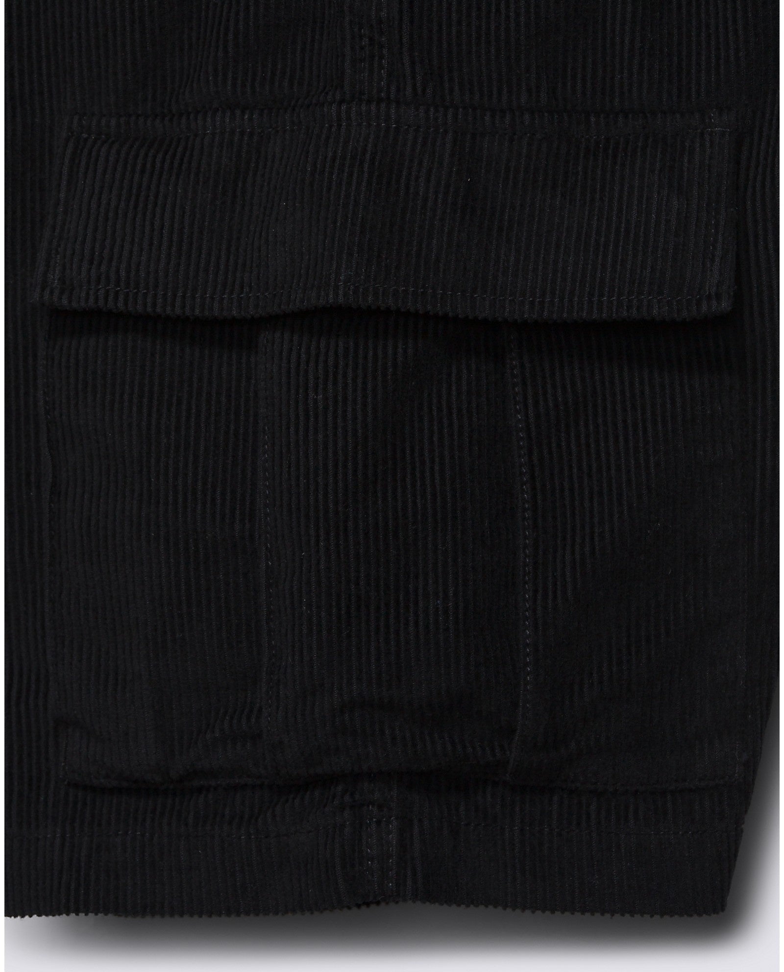 Corduroy Loose Cargo 22" Short - Black