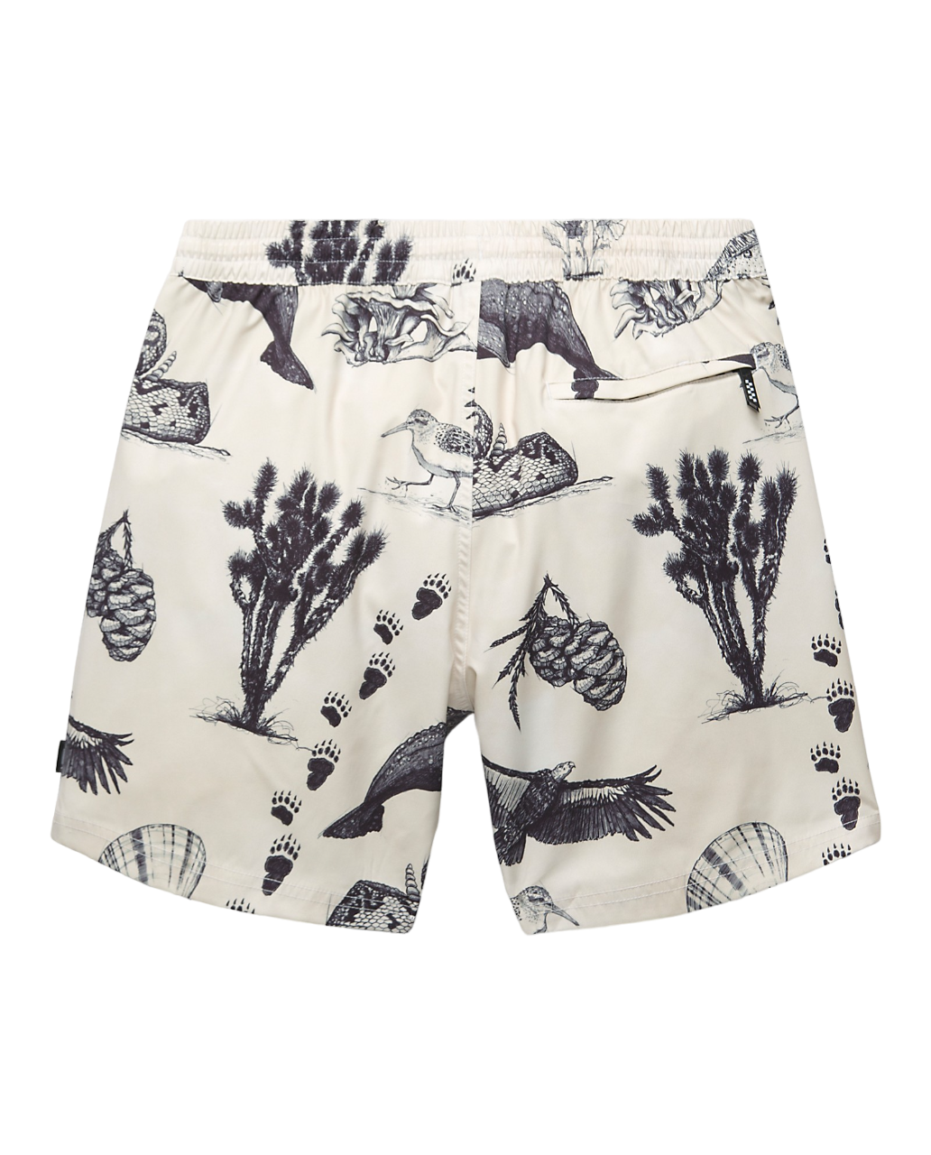 Primary Apple Elastic 18" Boardshort - Antique White/Black