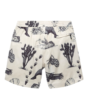 Primary Apple Elastic 18" Boardshort - Antique White/Black